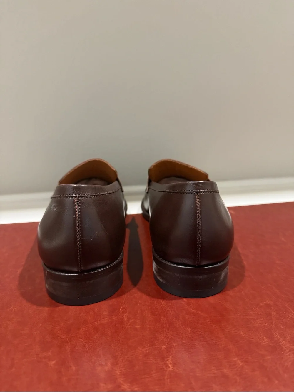 Myroqvist Men’s Dark Brown Leather Penny Loafers